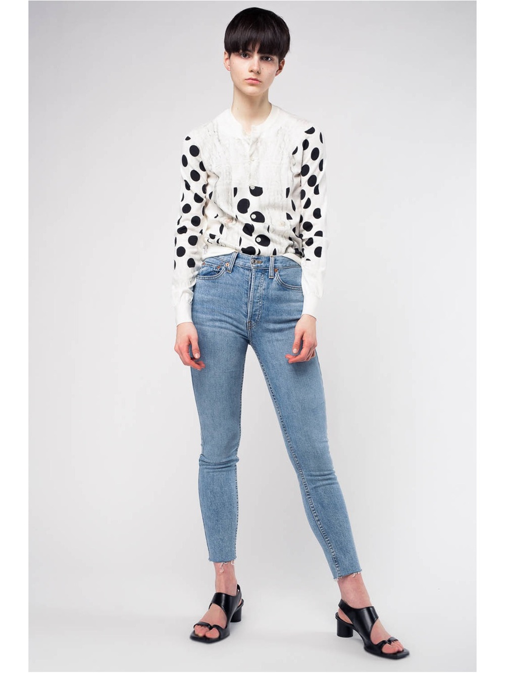 Re/Done High Rise Ankle Crop Jeans